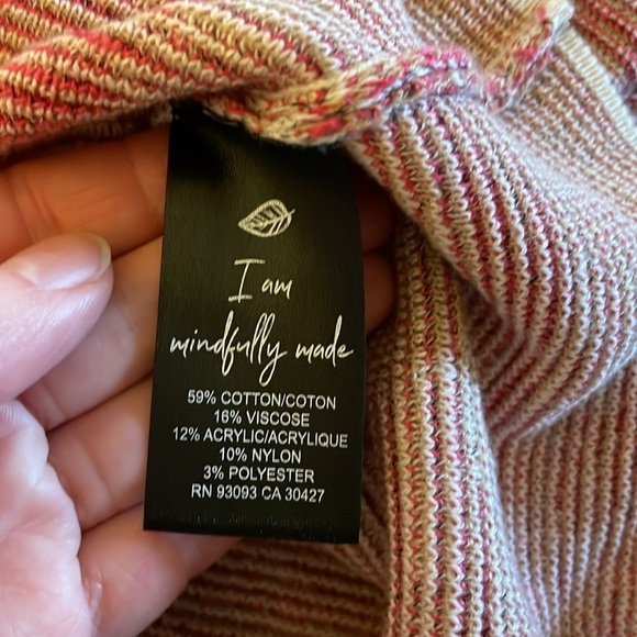 NWT NIC+ZOE Floral Sweater Lightweight Pink Multi Size Small - Picture 8 of 9